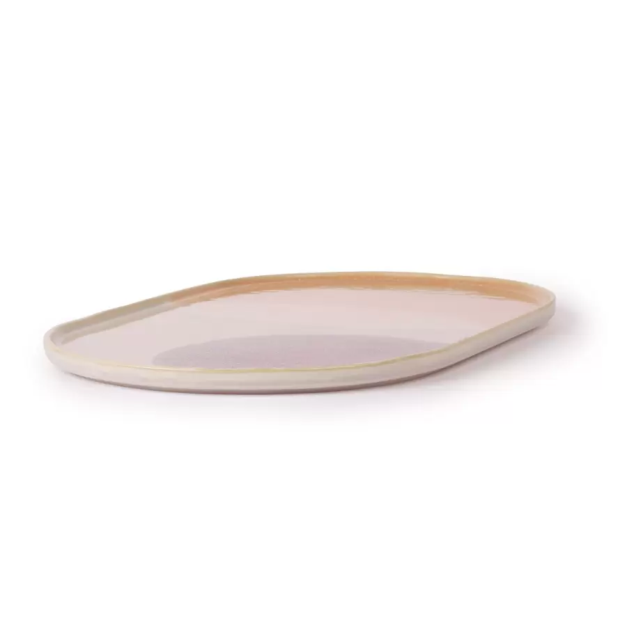 HK living - Gallery oval middagstallerken, Pink/Lilla