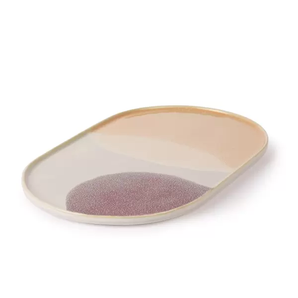 HK living - Gallery oval middagstallerken, Pink/Lilla