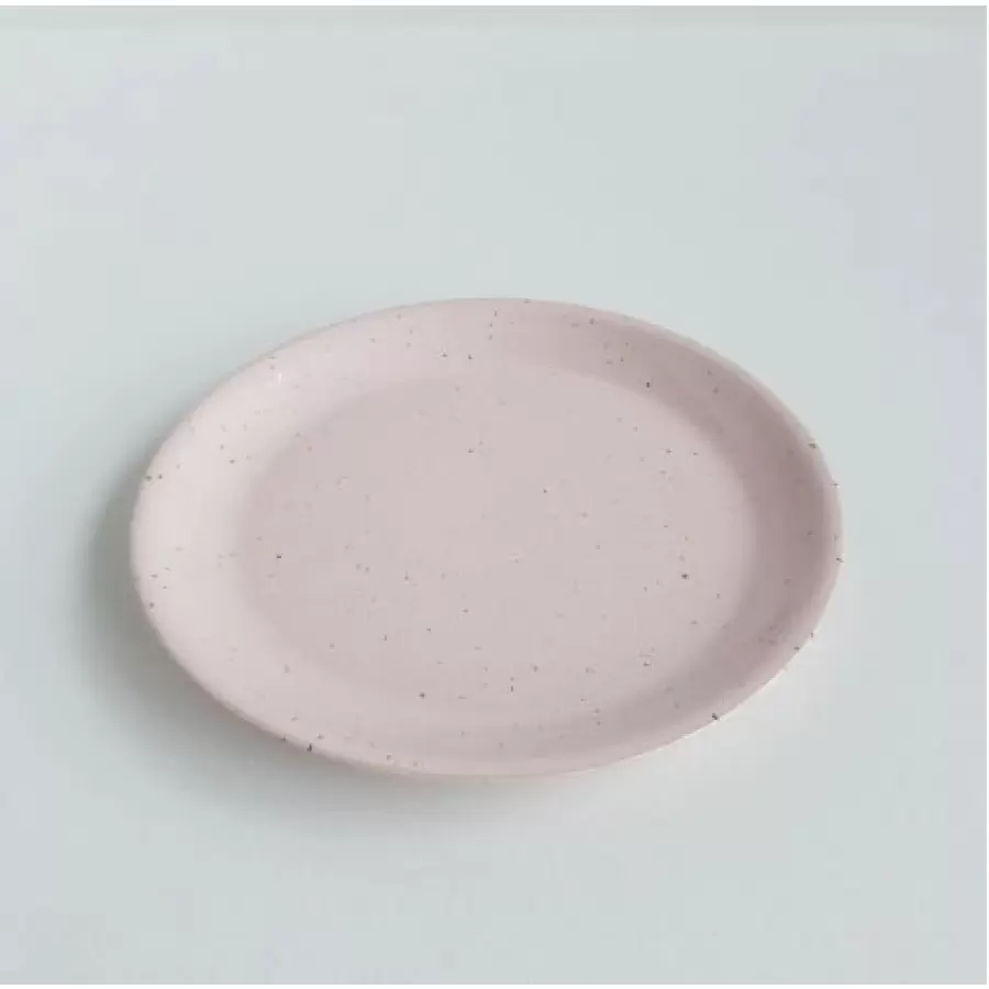 Bornholms Keramikfabrik - Tallerken/plate, Ø-stellet dansk prod. keramik Ø17 cm.