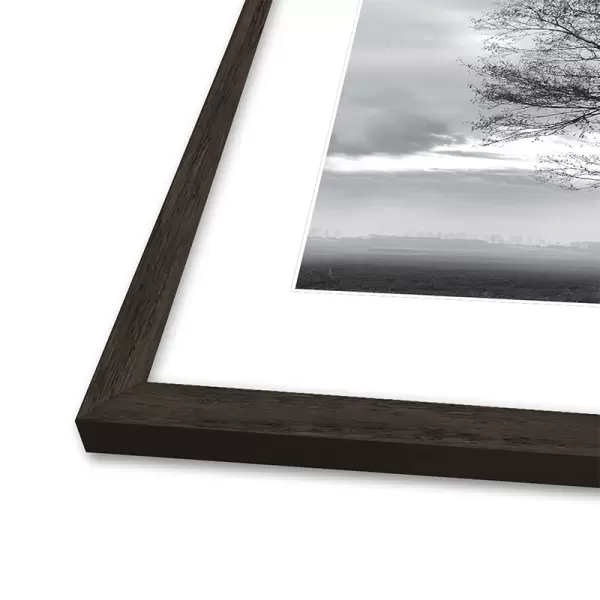INCADO - Solid Røget eg med glas, 30*40 INCADO - Solid Røget eg med glas, 30*40