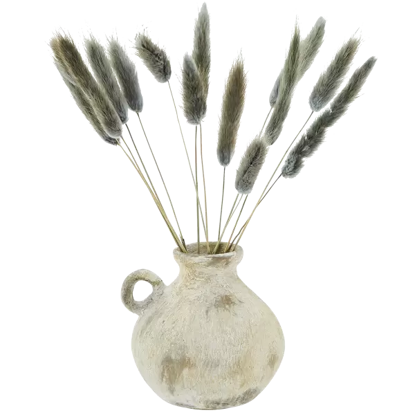 Madam Stoltz - Vase Terracotta, Washed white/Beige Ø:8*9,5