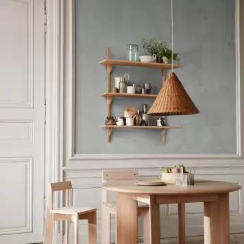 Ferm Living - Lampeskærm Dou Natur, Ø45