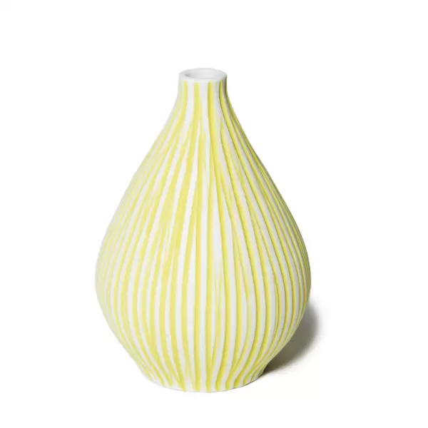 Lindform - Vase Kobe, Yellow Stripe
