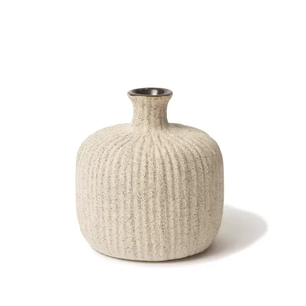 Lindform - Vase New Bottle Small, SandLight Stripe