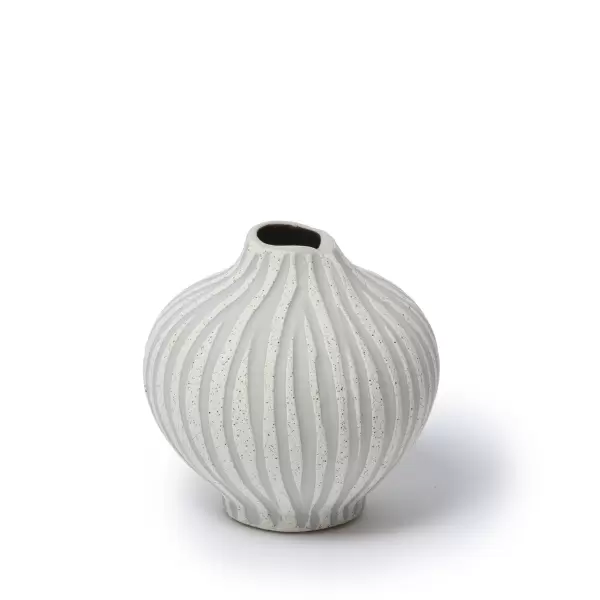 Lindform - Vase Line Small, SandWhite StoneStripe