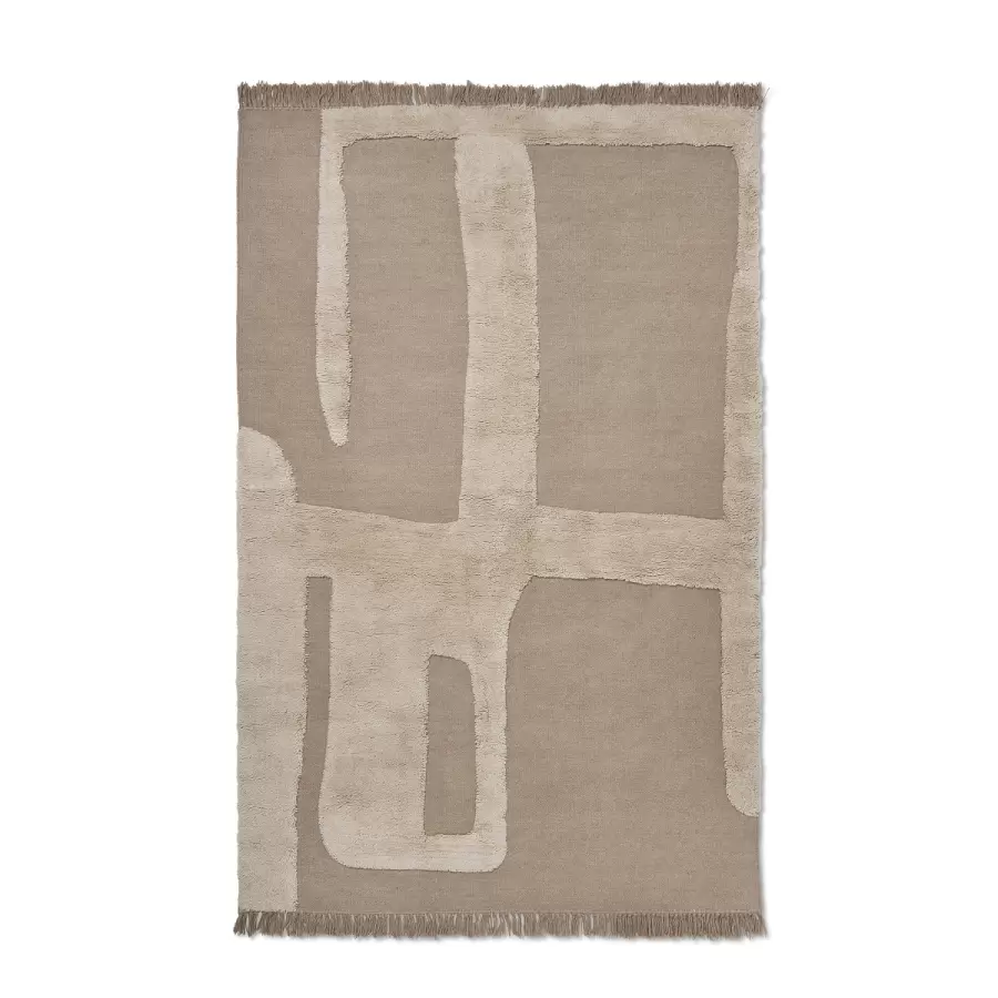 ferm LIVING - Ust.model 2. sort. Gulvtæppe Alley, Natur 160*250 - Hent selv