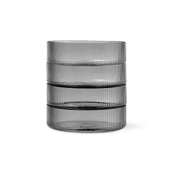 Ferm Living - 4 serveringsskåle Ripple, Smoke Ferm Living - 4 serveringsskåle Ripple, Smoke
