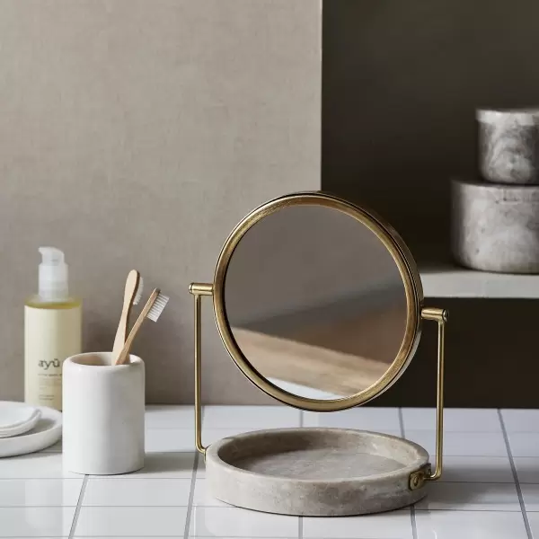 Nordal - Marble Tandbørsteholder, Hvid Ø:8*10