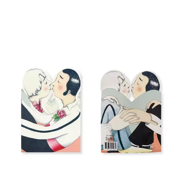 Sumo Illustration - Kort Wedding - fold ud kort til bryllup