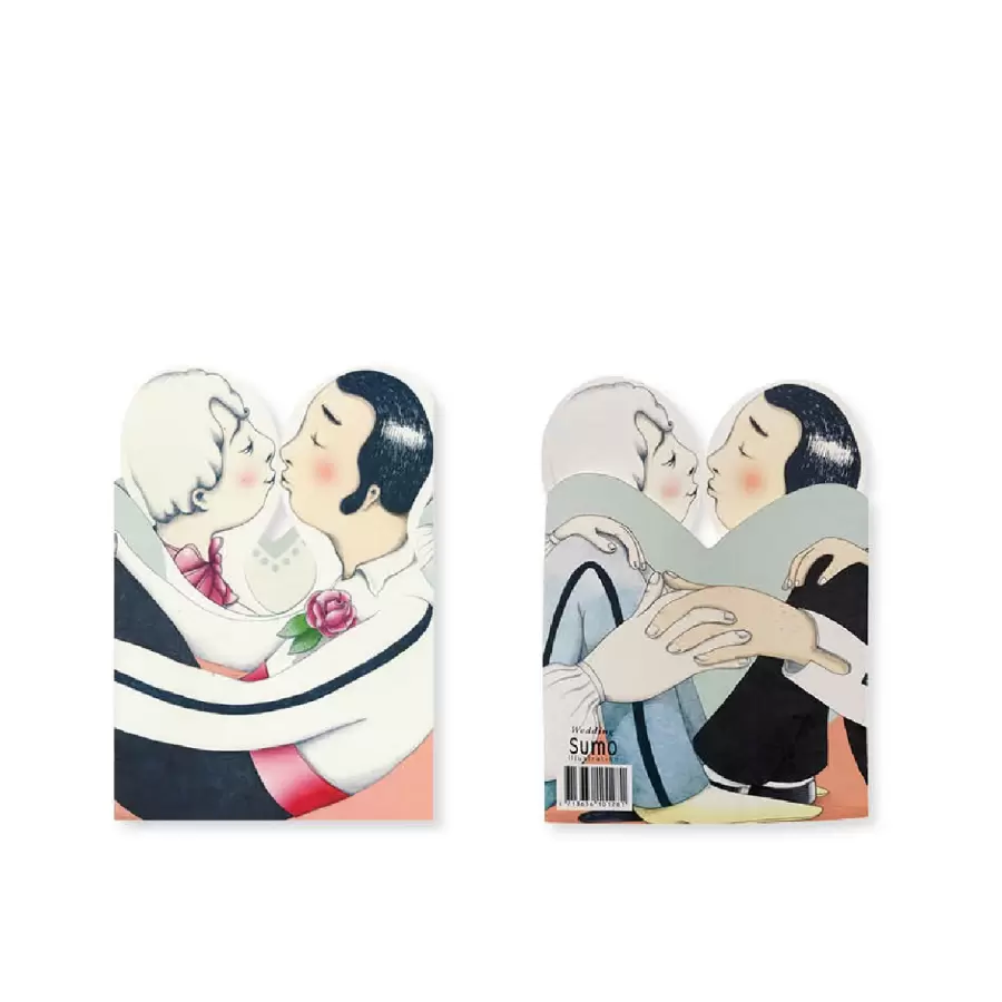 Sumo Illustration - Kort Wedding - fold ud kort til bryllup