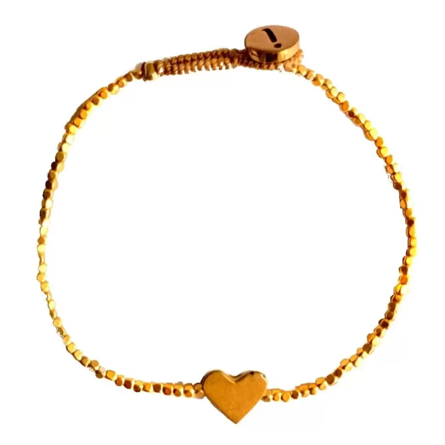 IBU Jewels - Armbånd Peggy, Gold 1 heart