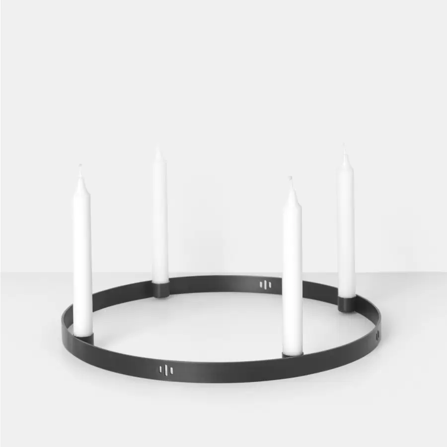 ferm LIVING - Candle holder Circle Sort, Large