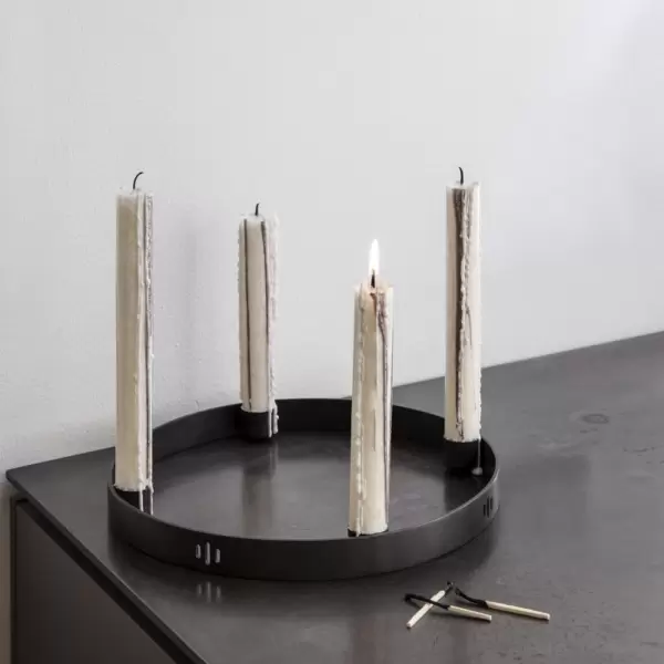 ferm LIVING - Adventsstage i sort messing, Circle Sort, Small