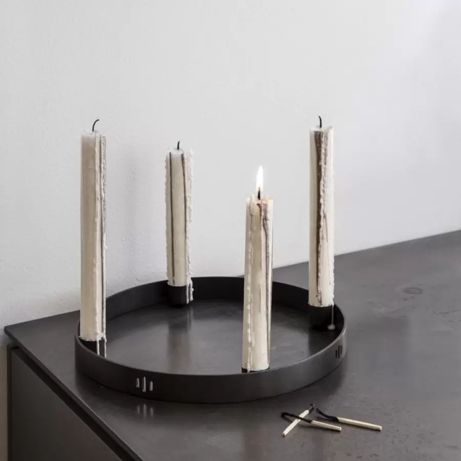 ferm LIVING - Adventsstage i sort messing, Circle Sort, Small