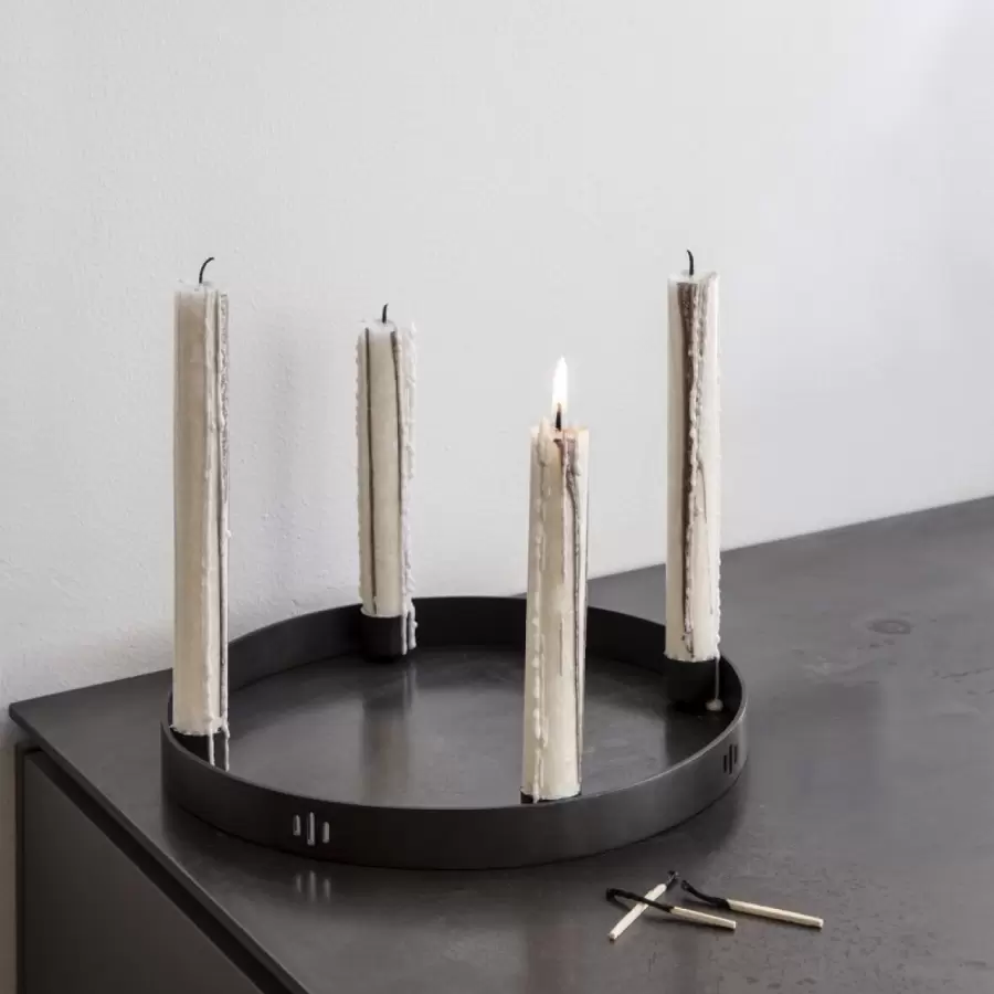 ferm LIVING - Candle holder Circle Sort, Small