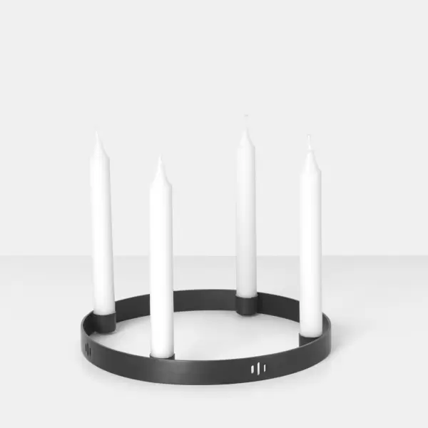 ferm LIVING - Adventsstage i sort messing, Circle Sort, Small