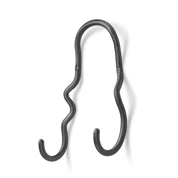 Ferm Living - Curvature dobbelt knage, sort Ferm Living - Curvature dobbelt knage, sort