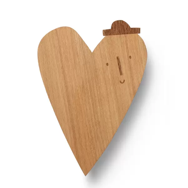 ferm LIVING Kids - Børnelampe Heart, Olieret eg