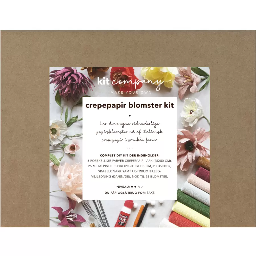 KIT company - Crepepapir Blomster Kit