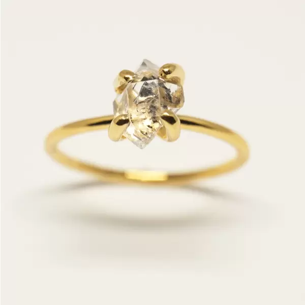 Studio Loma - Ring Colette Guld, Herkimer diamant