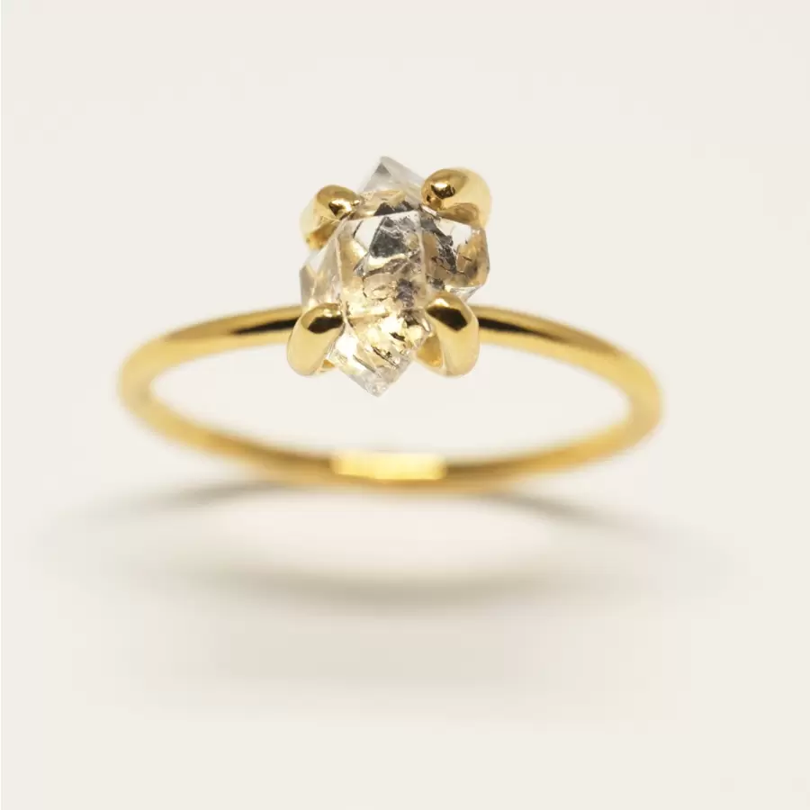Studio Loma - Ring Colette Guld, Herkimer diamant