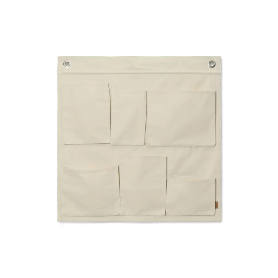 ferm LIVING Kids - Canvas Wall Pockets, Offwhite