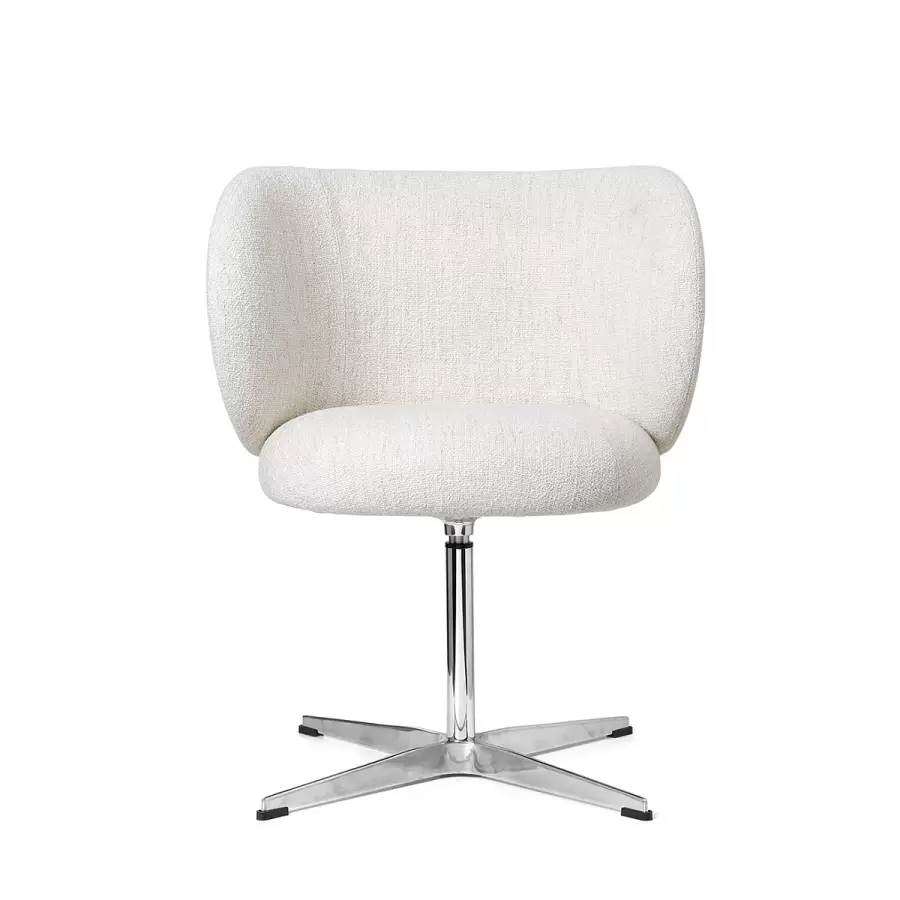 ferm LIVING - Stol Rico Bouclé, Off white med drejesokkel - Hent selv