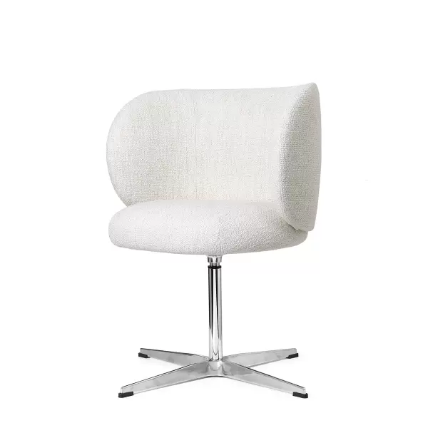 ferm LIVING - Stol Rico Bouclé, Off white med drejesokkel - Hent selv