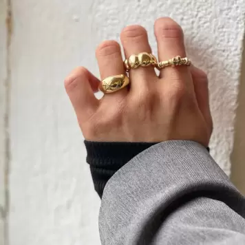 Studio Loma - Ring Camille, Forgyldt messing