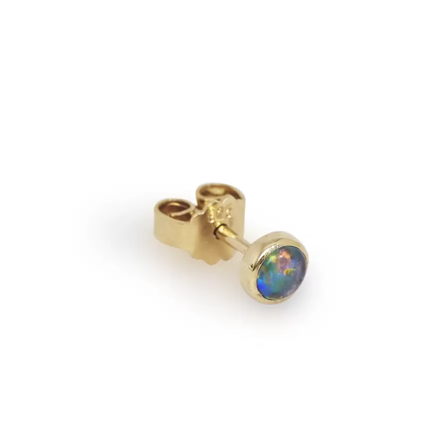 Trine Tuxen - Ørering Green Opal, Forgyldt sterlingsølv 1 stk.