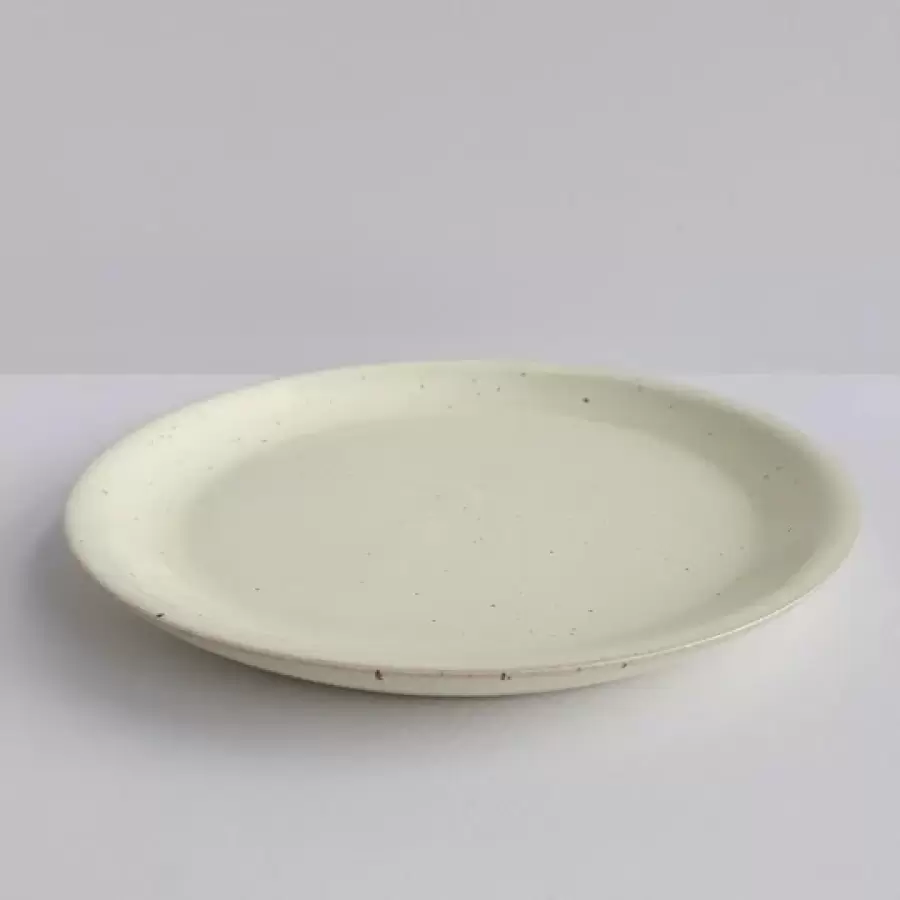 Bornholms Keramikfabrik - Tallerken/plate, Ø-stellet dansk prod. keramik Ø17 cm.
