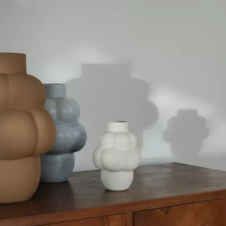 Louise Roe - Ceramic Balloon Vase #04 Petit, Raw White