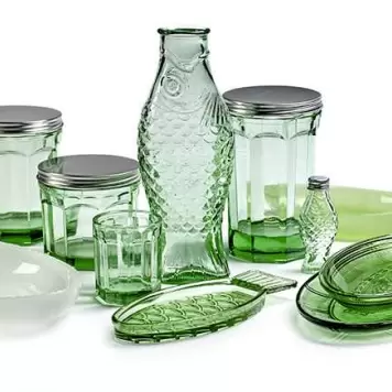 Serax - Glas Fish&Fish, Grøn Ø:8*6