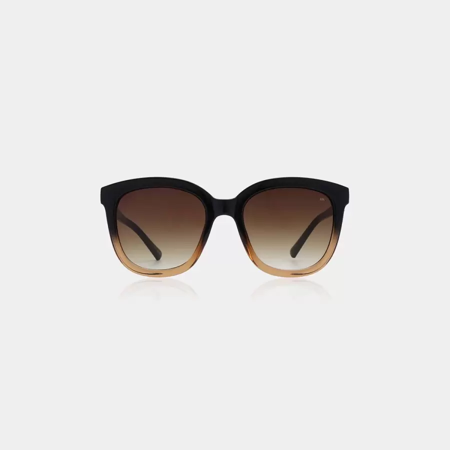 A.Kjærbede - Solbrille Billy, Sort/brun Transparent