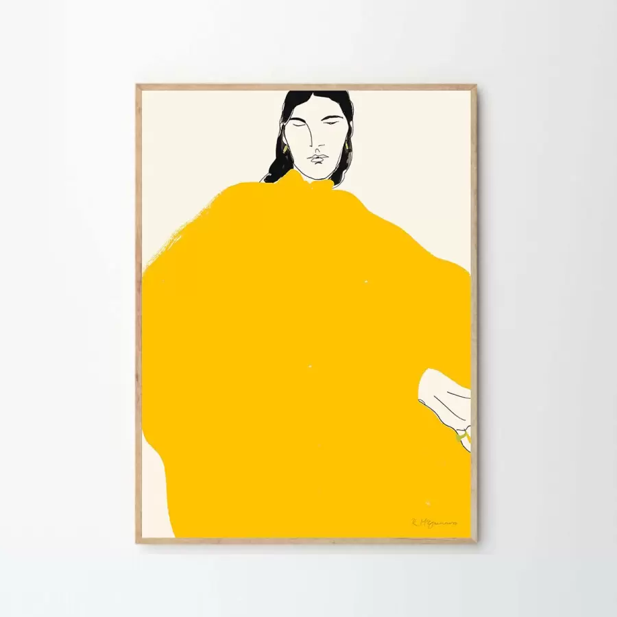 The Poster Club - Rosie McGuinness, Yellow Dress 30*40