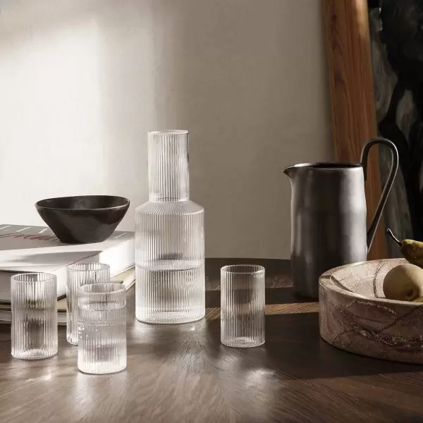 ferm LIVING - 4 glas Ripple Verrines, Klar