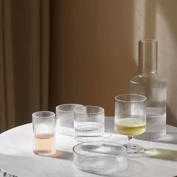 Ferm Living - 4 glas Ripple Verrines, Klar