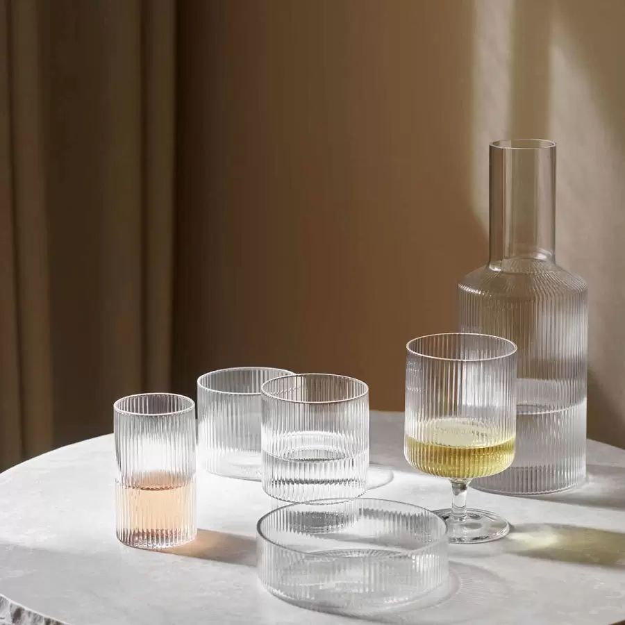 ferm LIVING - 4 glas Ripple Verrines, Klar