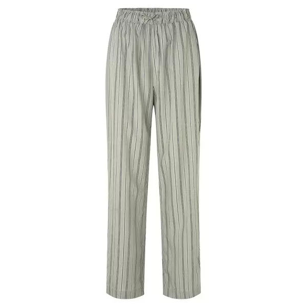 Lykkeland Atelier - Pyjamasbukser Sleep, Dusty Mint Stripe