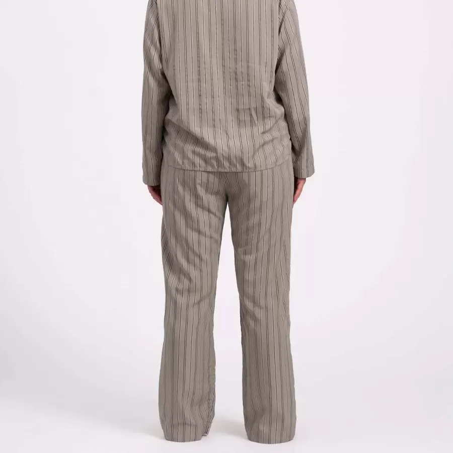 Lykkeland Atelier - Pyjamasbukser Sleep, Dusty Mint Stripe