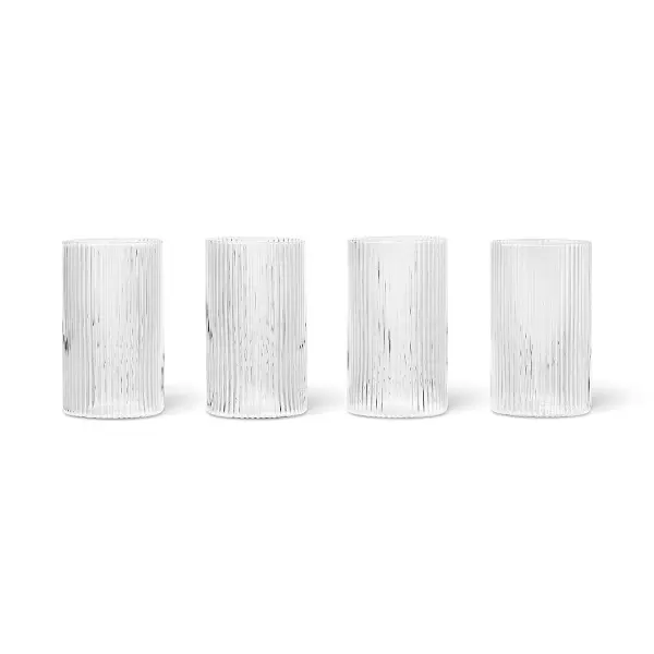 ferm LIVING - 4 glas Ripple Verrines, Klar