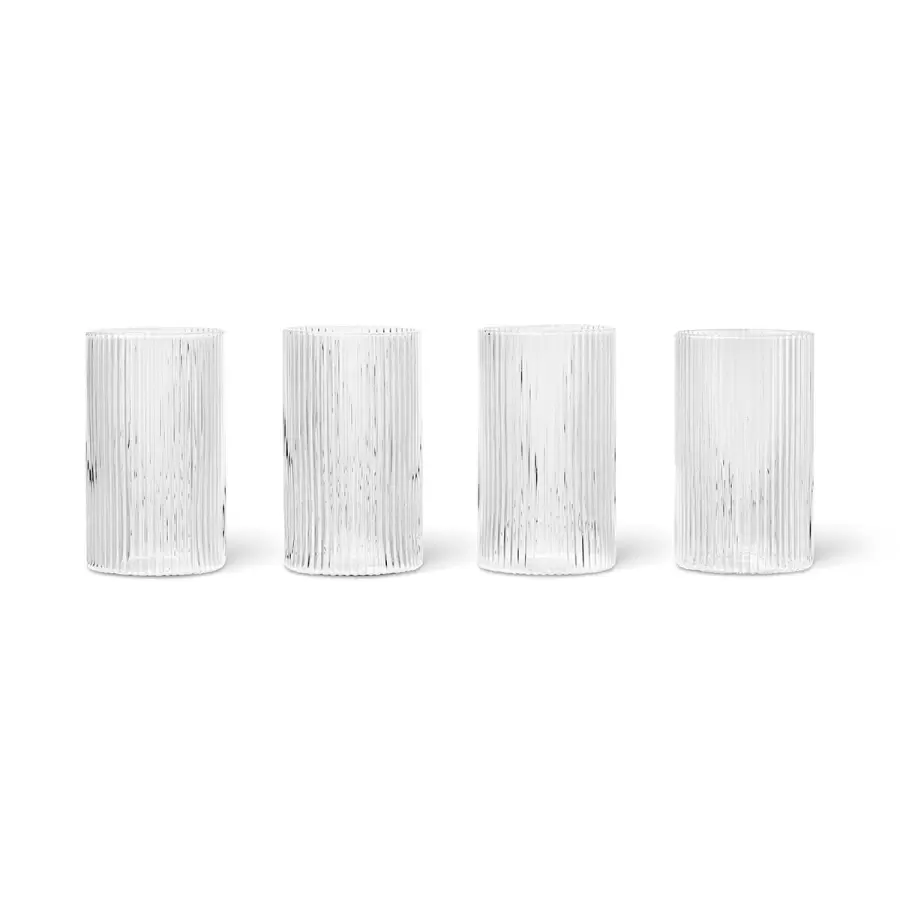 ferm LIVING - 4 glas Ripple Verrines, Klar