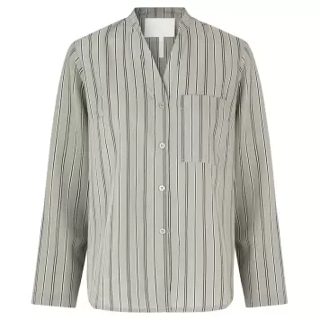 Lykkeland Atelier - Pyjamasskjorte Sleep, Dusty Mint Stripe Lykkeland Atelier - Pyjamasskjorte Sleep, Dusty Mint Stripe