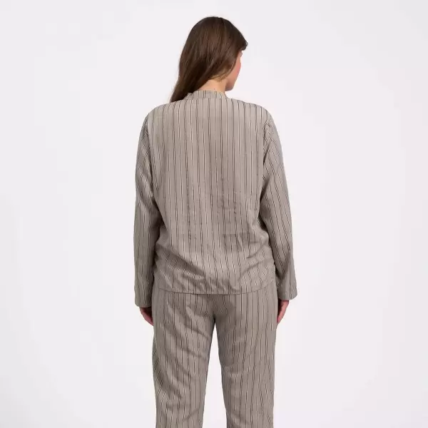 Lykkeland Atelier - Pyjamasskjorte Sleep, Dusty Mint Stripe