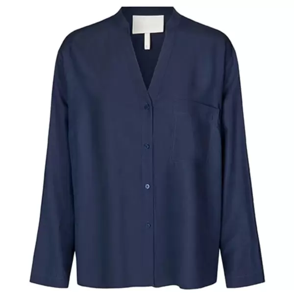 Lykkeland Atelier - Pyjamasskjorte Sleep, Midnight Blue