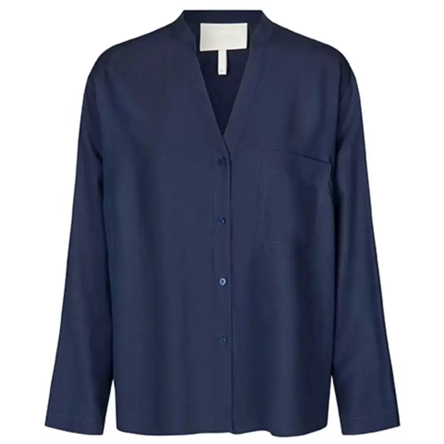 Lykkeland Atelier - Pyjamasskjorte Sleep, Midnight Blue