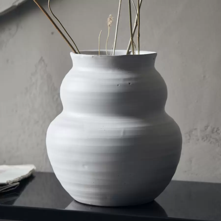 House Doctor - Vase Juno, Hvid Ø:17*19