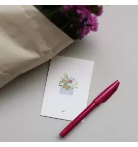 KARTOTEK - Kort Blomsterkuvert - Tak, A7