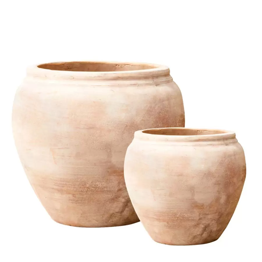 B Green - 2 krukker i sæt Eline, Anique Terracotta - Hent selv