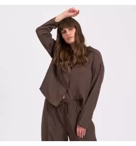 Lykkeland Atelier - Pyjamasskjorte Snuggle, Chocolate